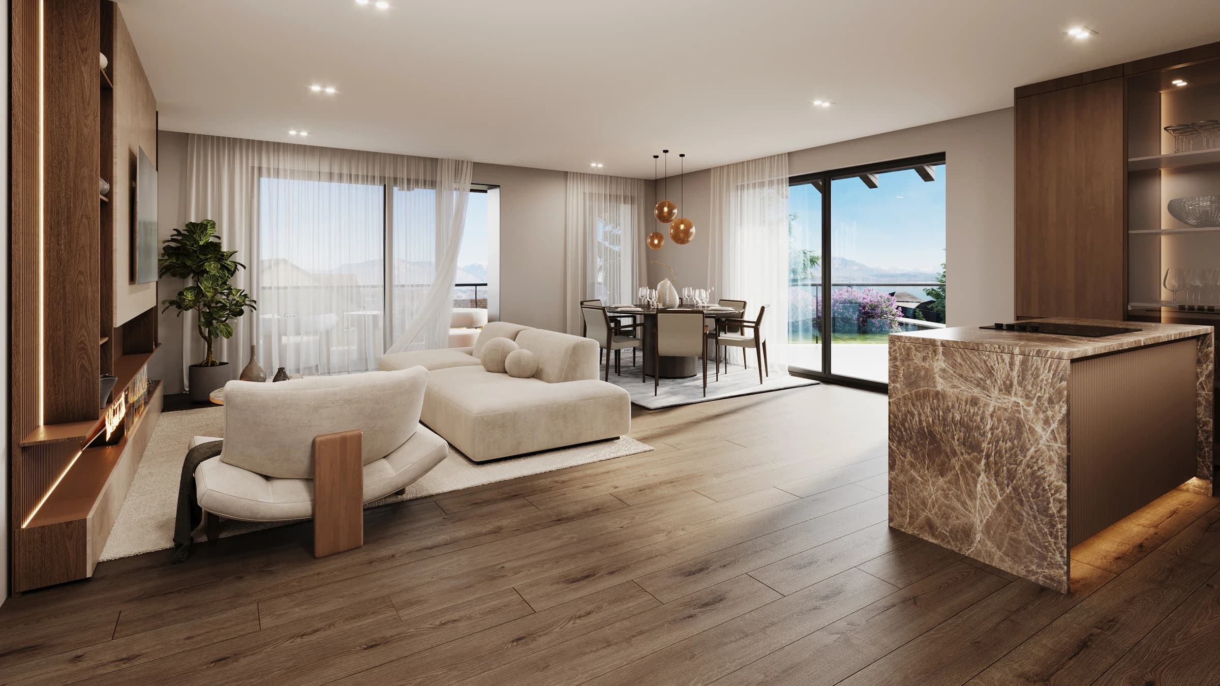 A11 — L'Appartement Signature, Baie sud, ouverte vers le massif des Belledonnes