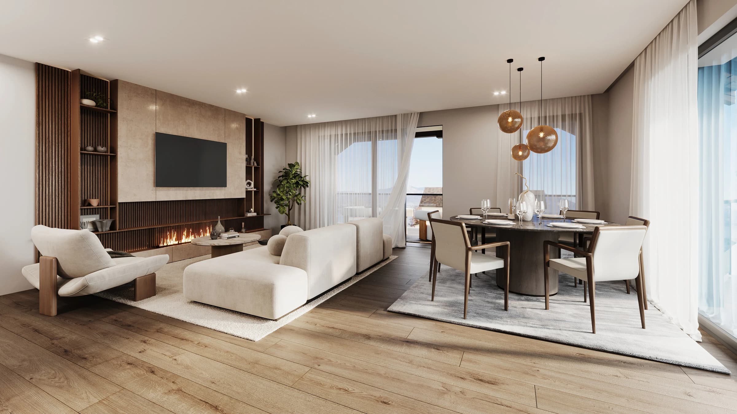 A11 — L'Appartement Signature, Pièce de vie · triple orientation