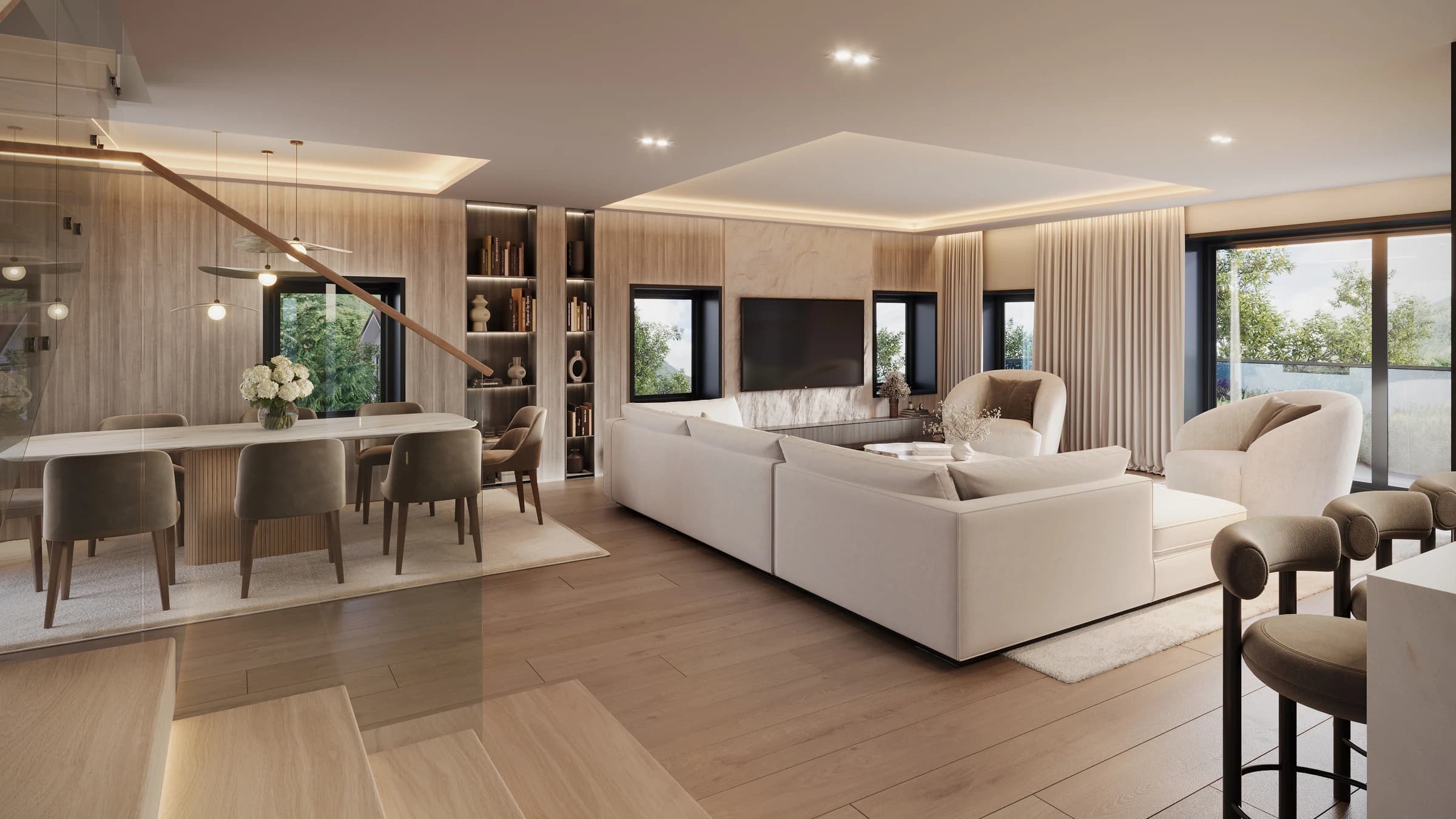 A12/21 — Le Duplex, Pièce de vie · séjour et table à manger