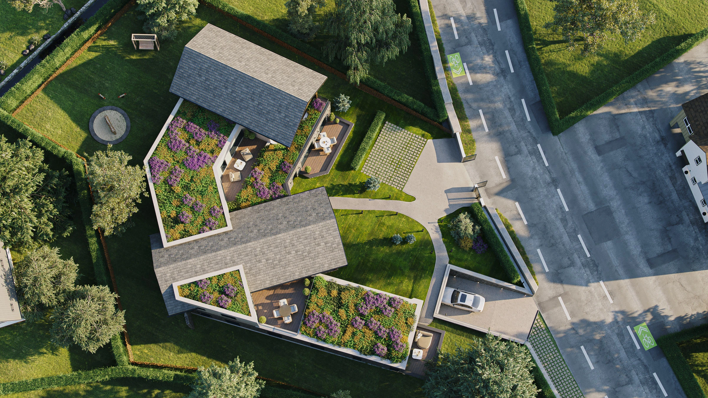 Vue aérienne du programme Le Cèdre